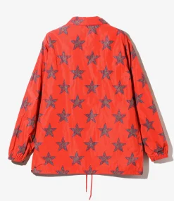 Coach Jacket - Red Star - Poly Taffeta / Printed