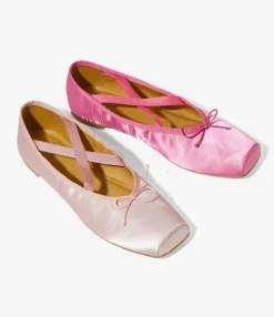 Color Combination Ballet Shoes - Pink - Sateen