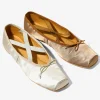 Color Combination Ballet Shoes - Tan - Sateen