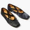 Color Combination Ballet Shoes - Black