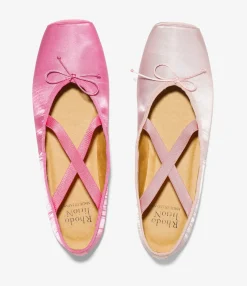 Color Combination Ballet Shoes - Pink - Sateen