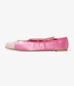 Color Combination Ballet Shoes - Pink - Sateen