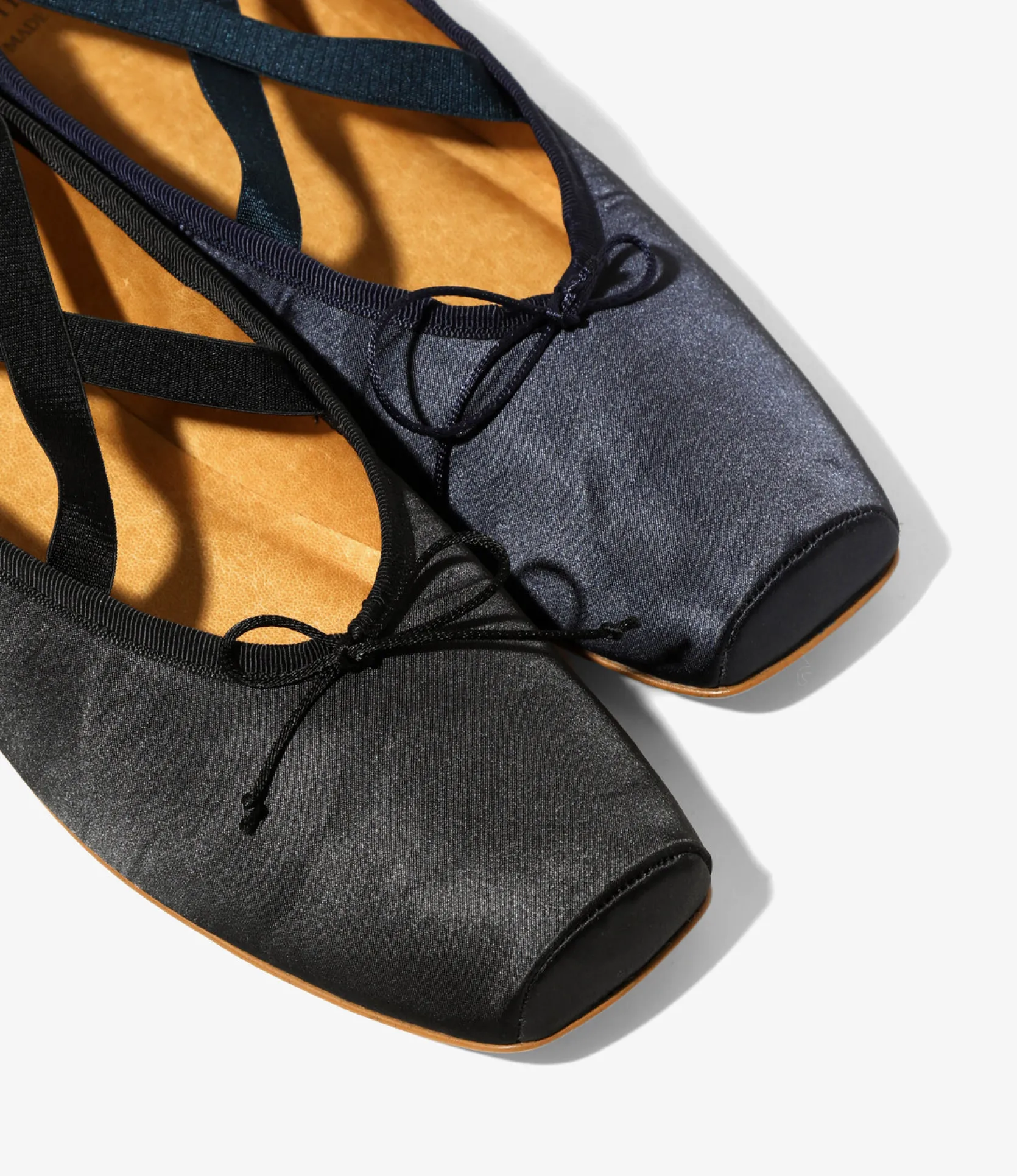 Color Combination Ballet Shoes - Black