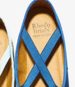 Color Combination Ballet Shoes - Blue - Sateen