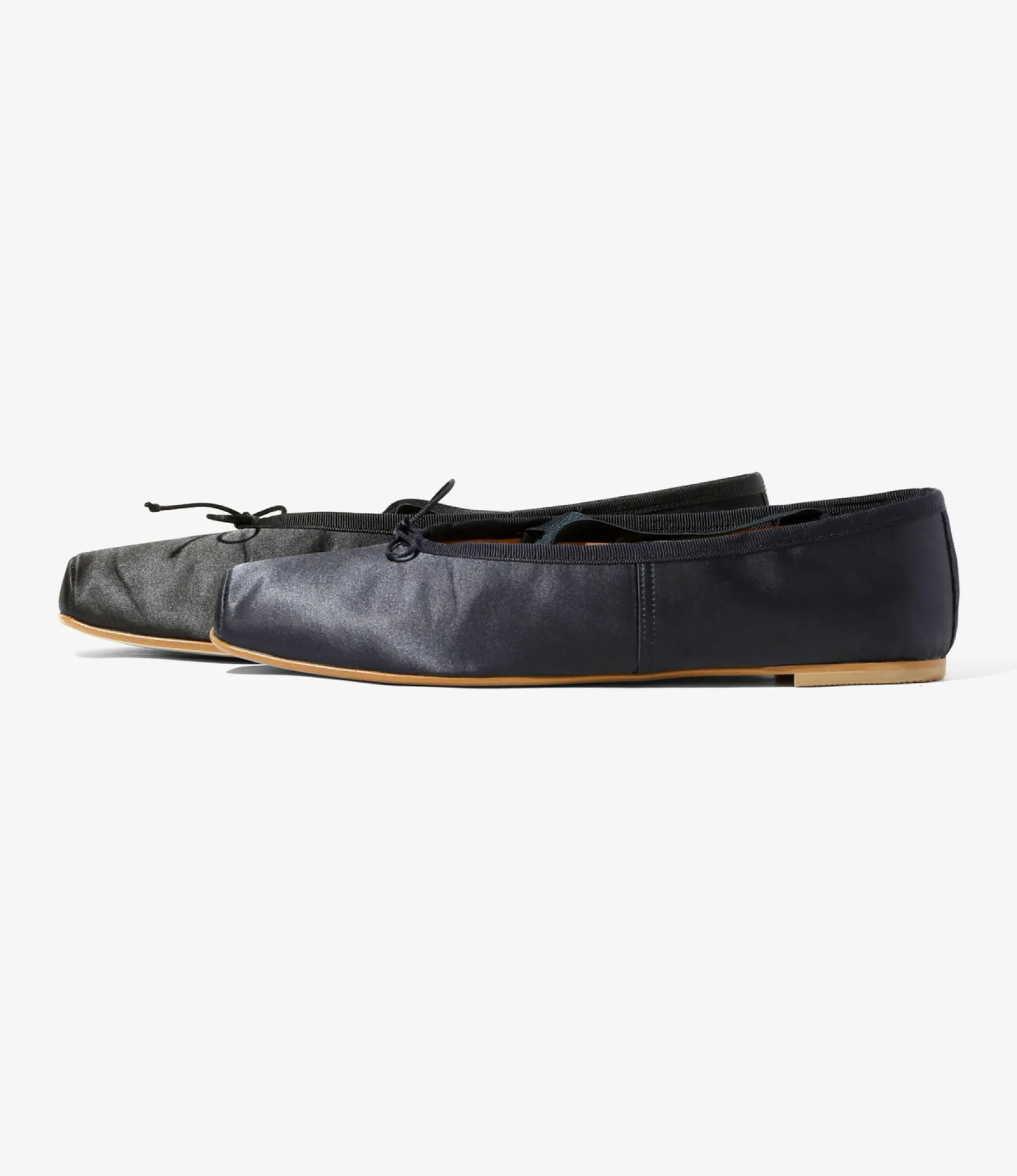 Color Combination Ballet Shoes - Black