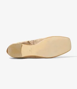 Color Combination Ballet Shoes - Tan - Sateen