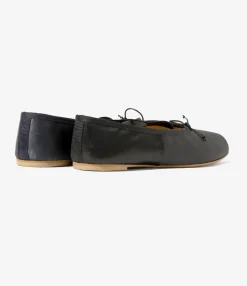 Color Combination Ballet Shoes - Black