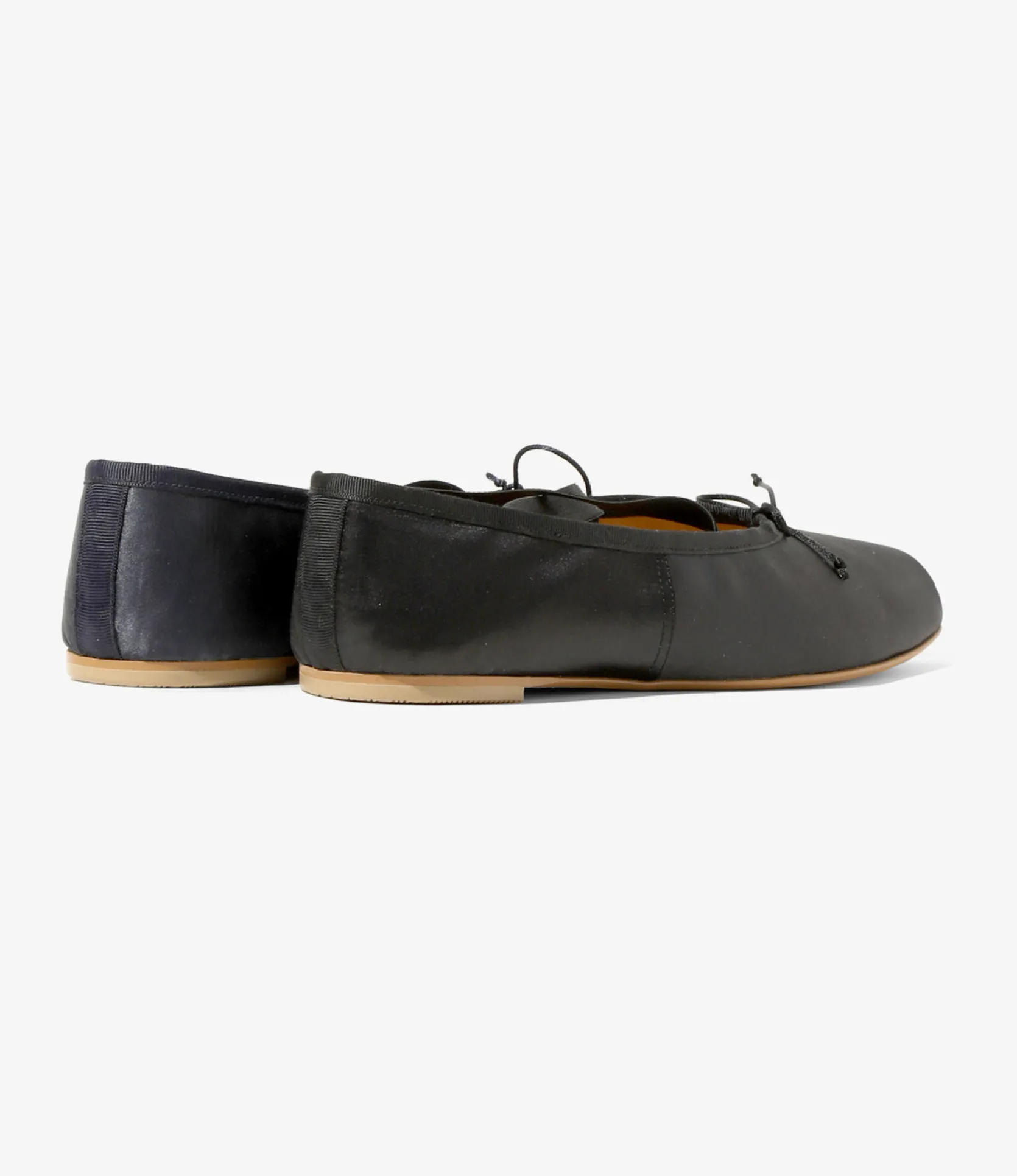 Color Combination Ballet Shoes - Black
