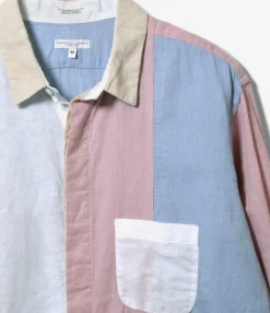 Combo Short Collar Shirt - White Handkerchief Lawn