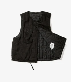 Cover Vest - Black Polyester Lt. Weight Fake Suede