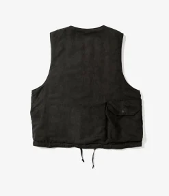 Cover Vest - Black Polyester Lt. Weight Fake Suede