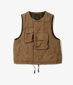 Cover Vest - Khaki Polyester Lt. Weight Fake Suede