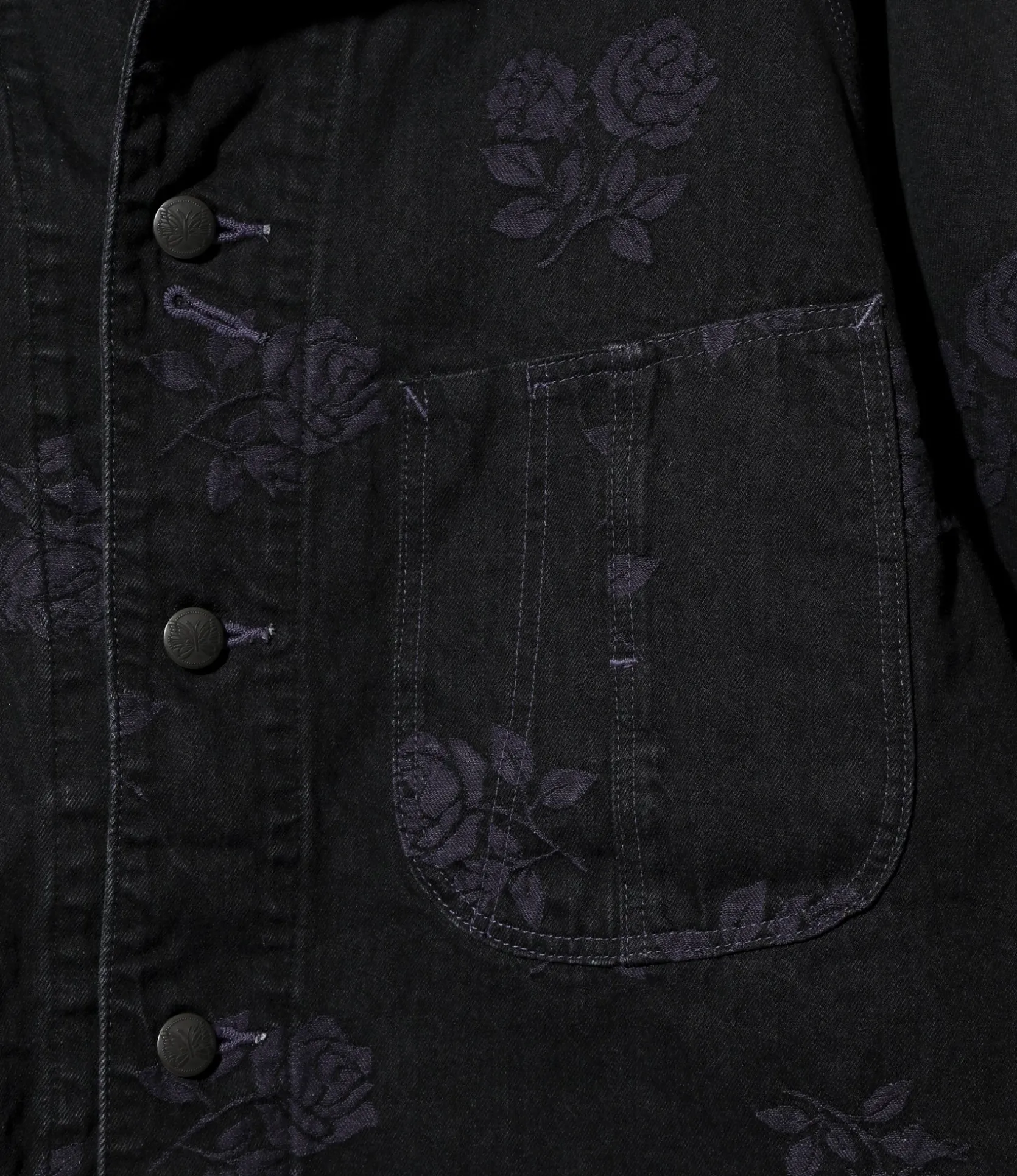 Coverall - Black - 10oz Denim / Rose Jq.