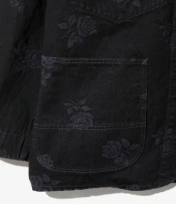 Coverall - Black - 10oz Denim / Rose Jq.