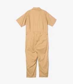 Coverall Suit - Khaki Cotton Superfine Twill
