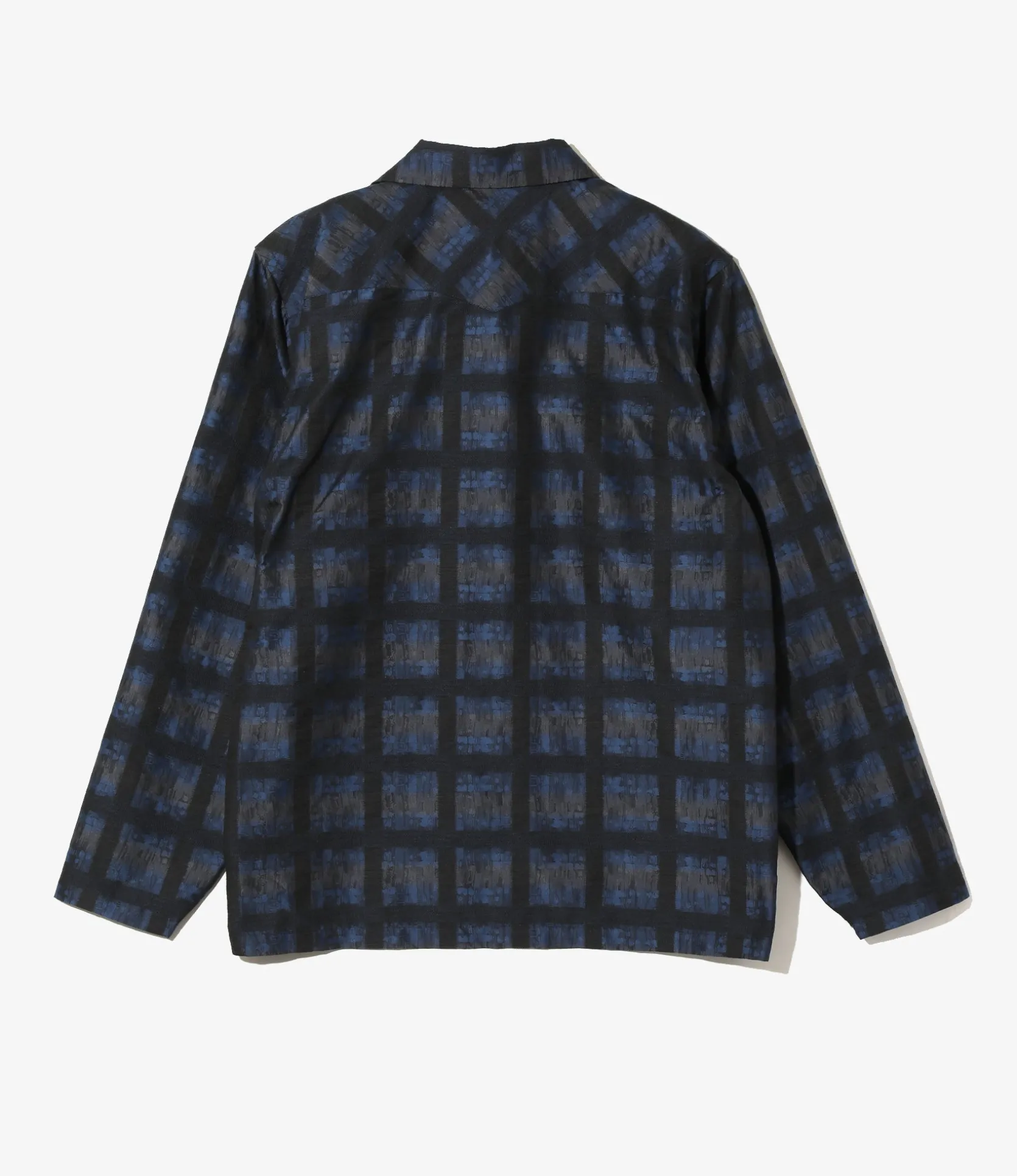Cowboy One-Up Shirt - Blue - PE/C Ombre Plaid Jacquard