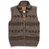 Cowichan Vest - Beige/Brown