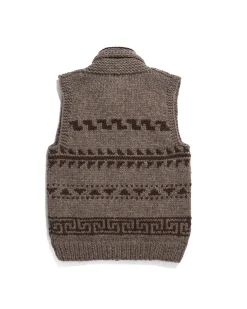 Cowichan Vest - Beige/Brown