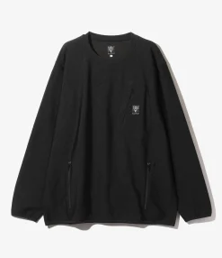 Crew Neck Scouting Shirt - Black - N/PE/PU Tricot Jersey