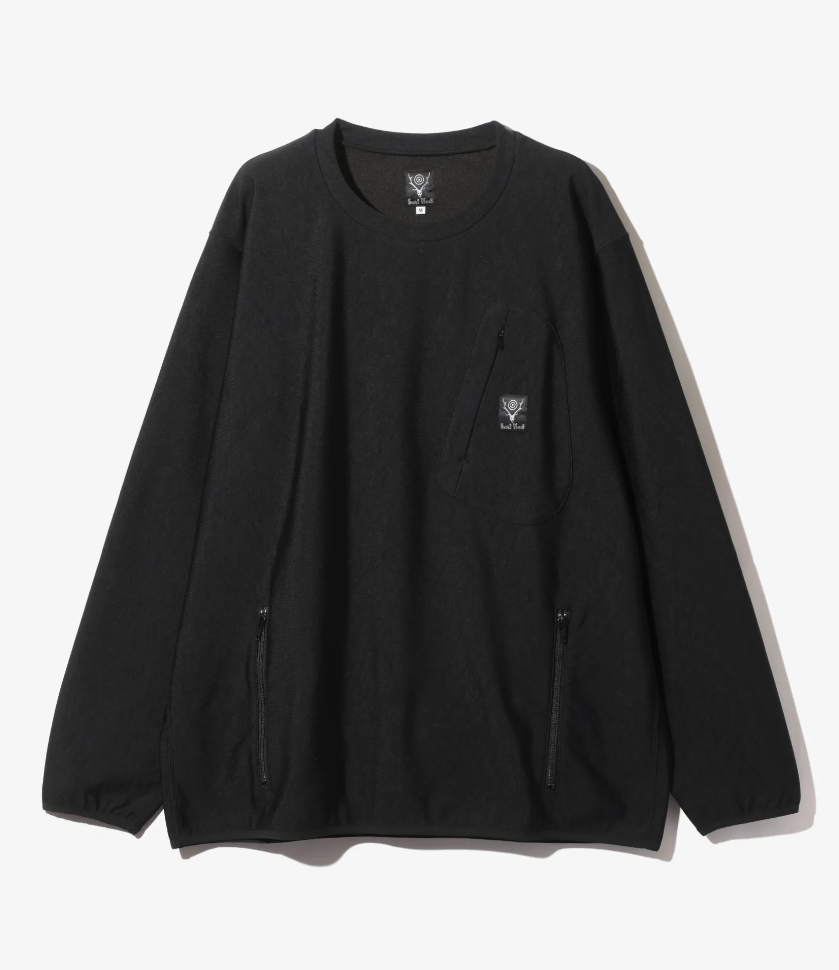 Crew Neck Scouting Shirt - Black - N/PE/PU Tricot Jersey