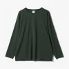 Crew Neck Shirt - Dk. Green - Knit Mesh