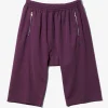 Cropped Sarouel Track Pant - Purple - Poly Smooth