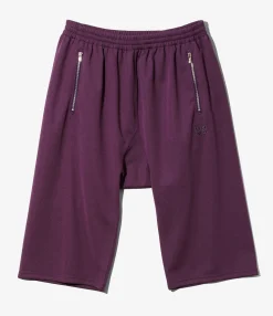 Cropped Sarouel Track Pant - Purple - Poly Smooth