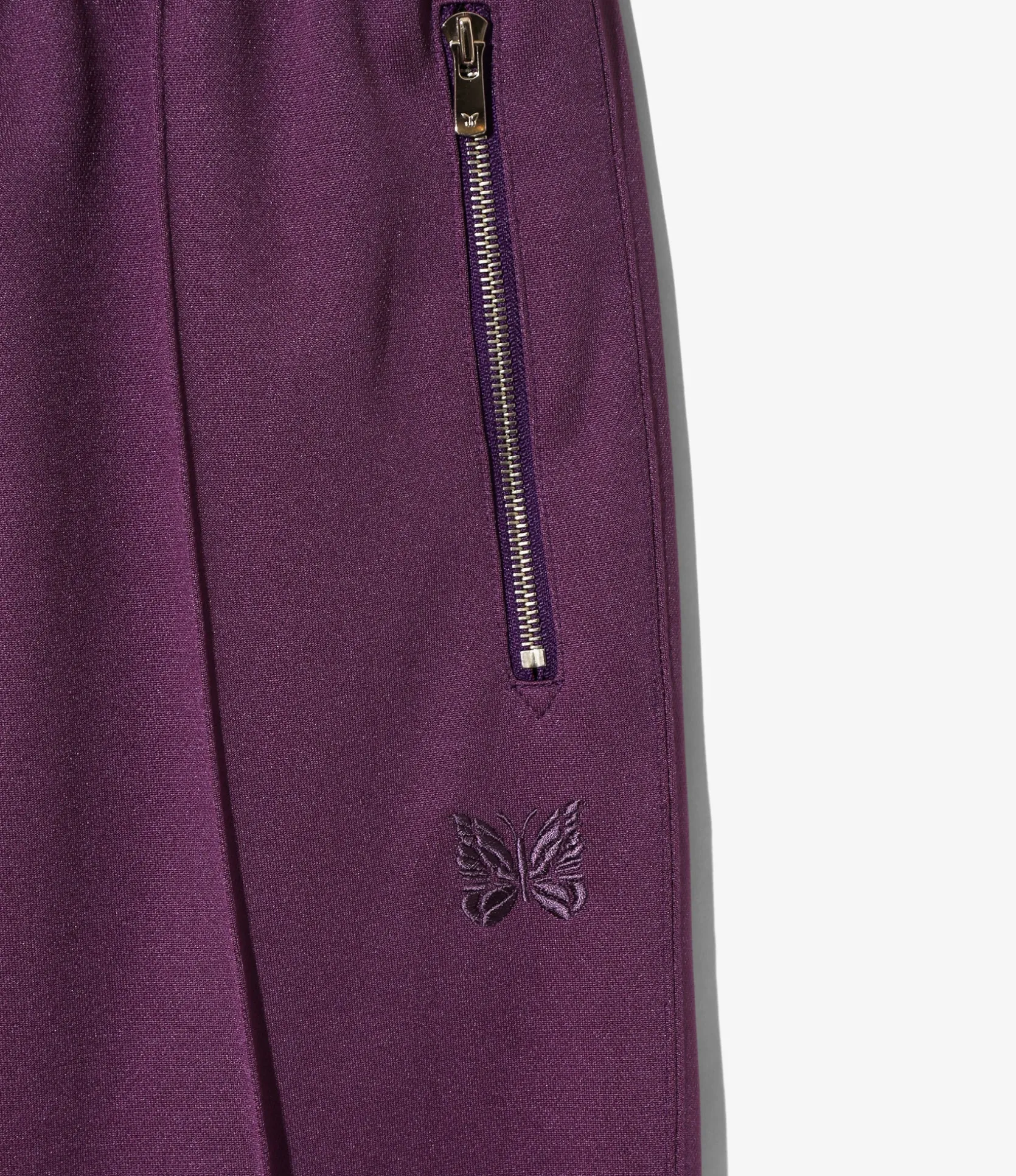 Cropped Sarouel Track Pant - Purple - Poly Smooth