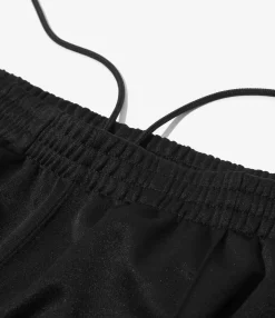 Cropped Sarouel Track Pant - Black - Poly Smooth