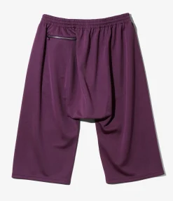 Cropped Sarouel Track Pant - Purple - Poly Smooth