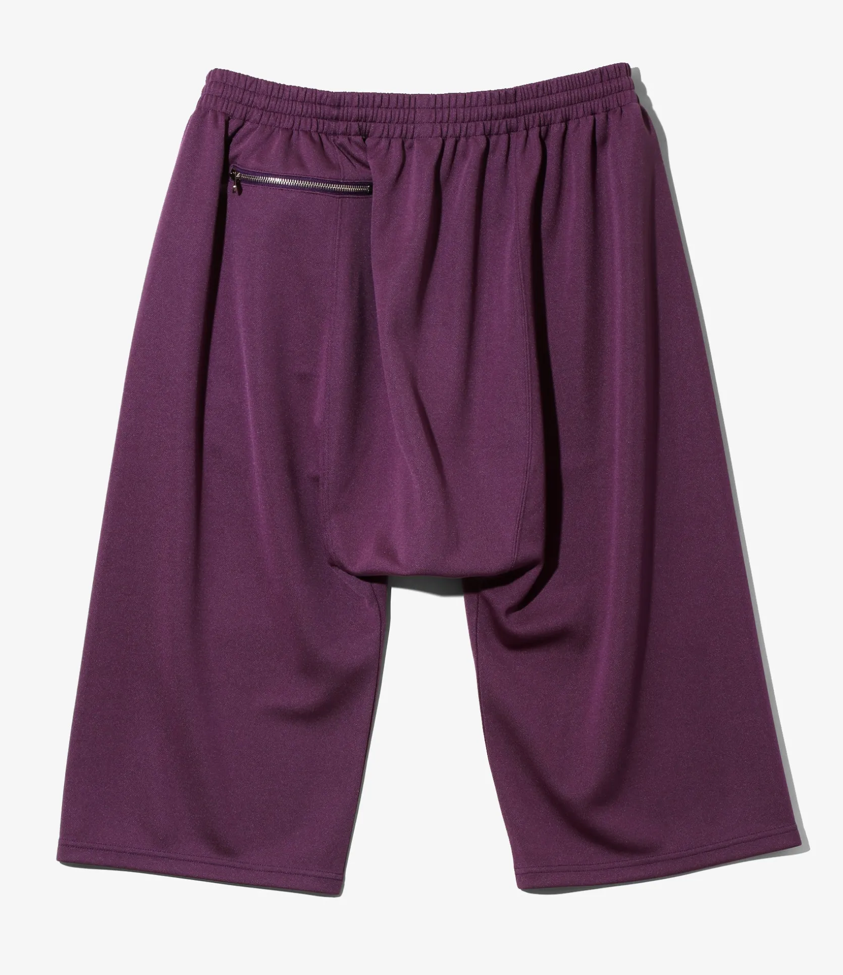 Cropped Sarouel Track Pant - Purple - Poly Smooth