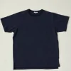 Cross Crew Neck  Pocket Tee - Navy