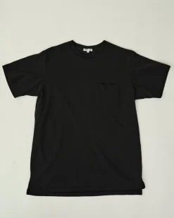 Cross Crew Neck Pocket Tee - Black