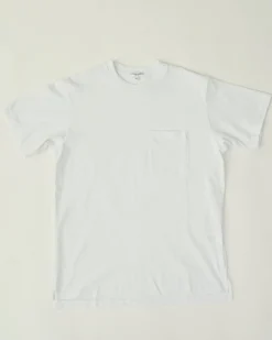 Cross Crew Neck Pocket Tee - White