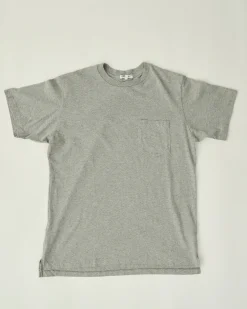 Cross Crew Neck Pocket Tee - Heather Grey