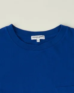 Cross Crew Neck  Pocket Tee - Royal Blue