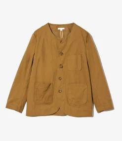 Cutaway Jacket - Dk. Khaki Cotton Crosgrain
