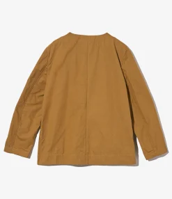 Cutaway Jacket - Dk. Khaki Cotton Crosgrain
