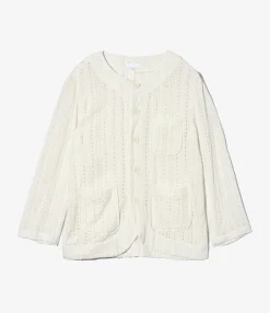 Cutaway Jacket - White Rayon Embroidery Eyelet