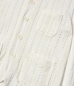 Cutaway Jacket - White Rayon Embroidery Eyelet
