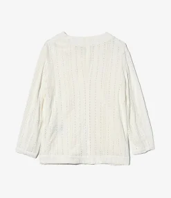 Cutaway Jacket - White Rayon Embroidery Eyelet