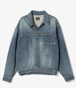 Darts Bottom Jean Jacket - Indigo - 12oz Denim