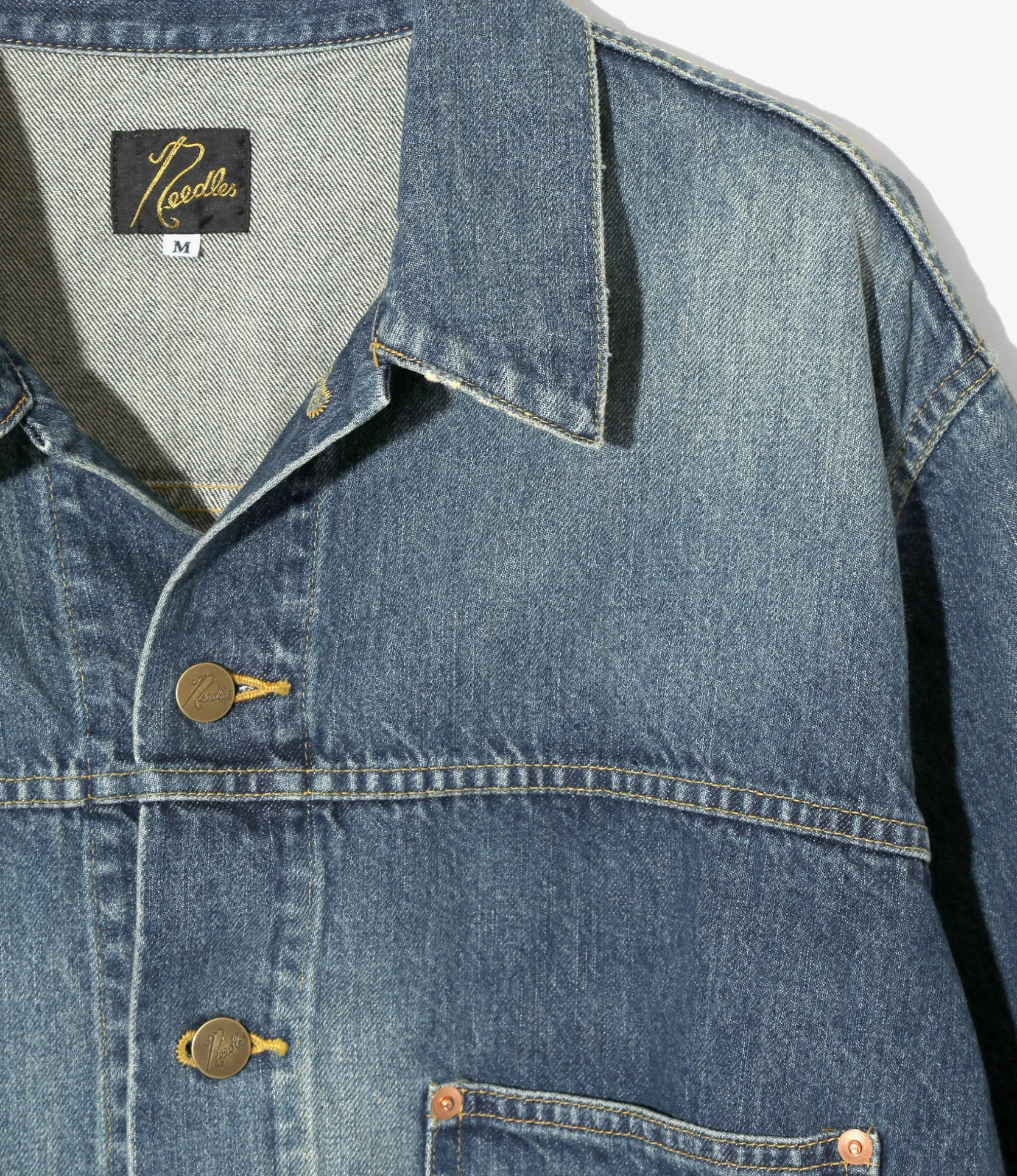 Darts Bottom Jean Jacket - Indigo - 12oz Denim