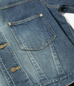Darts Bottom Jean Jacket - Indigo - 12oz Denim