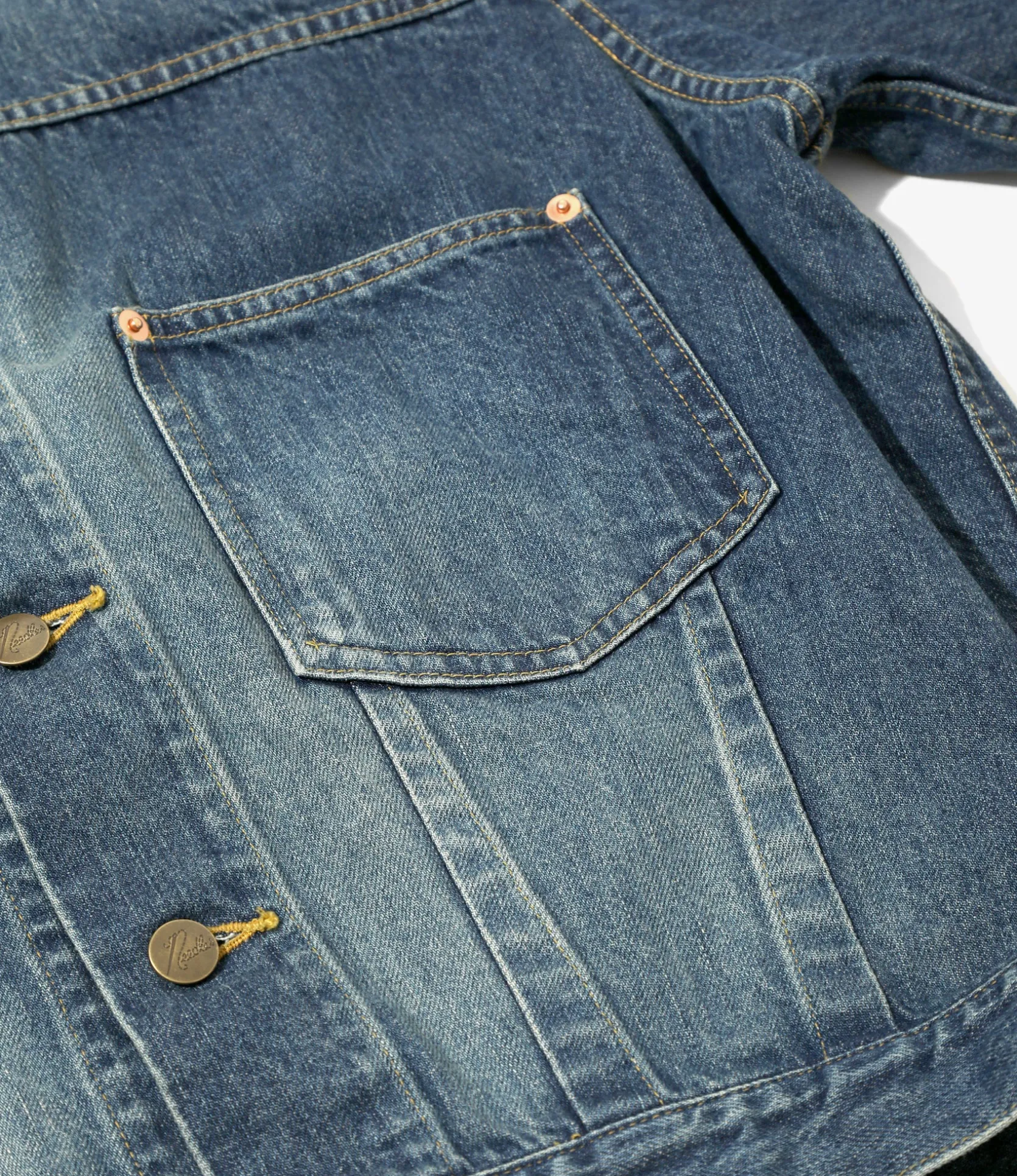 Darts Bottom Jean Jacket - Indigo - 12oz Denim
