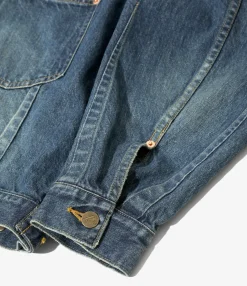 Darts Bottom Jean Jacket - Indigo - 12oz Denim