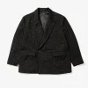 DBL Peak Jacket - Black Crest Flocked Jacquard