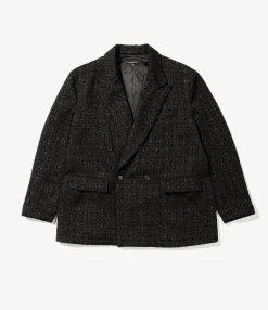 DBL Peak Jacket - Black Crest Flocked Jacquard