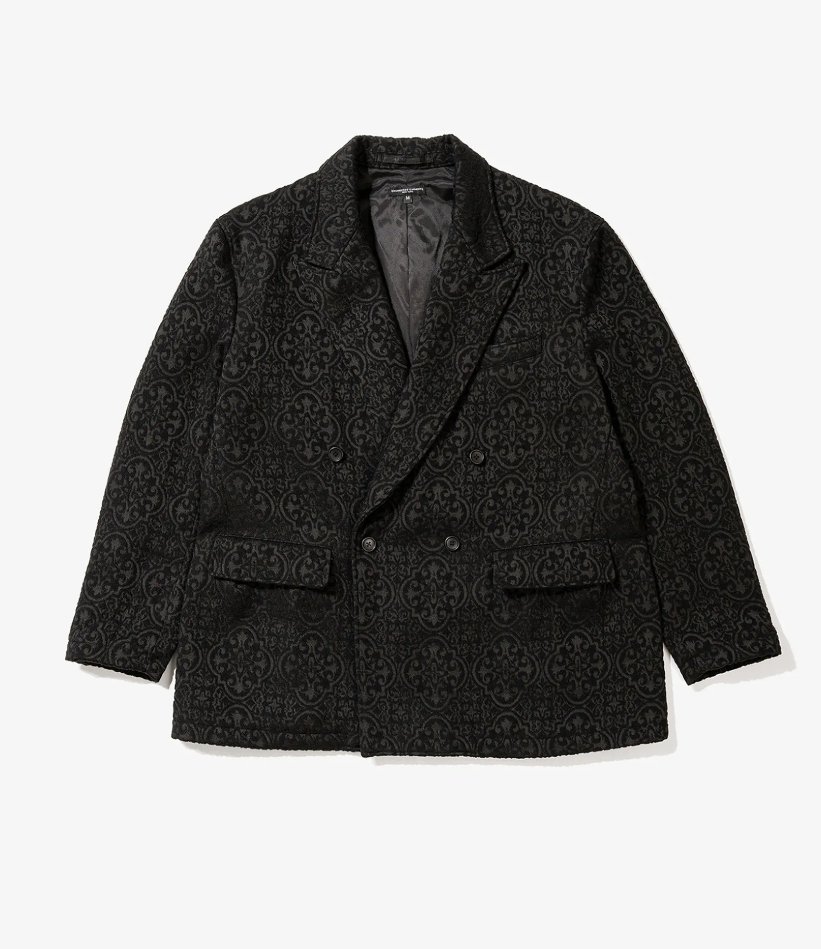 DBL Peak Jacket - Black Crest Flocked Jacquard