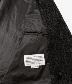 DBL Peak Jacket - Black Crest Flocked Jacquard